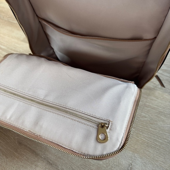 Calpak kaya 15 inch laptop backpack bag luggage travel braided detail caramel - Picture 11 of 12